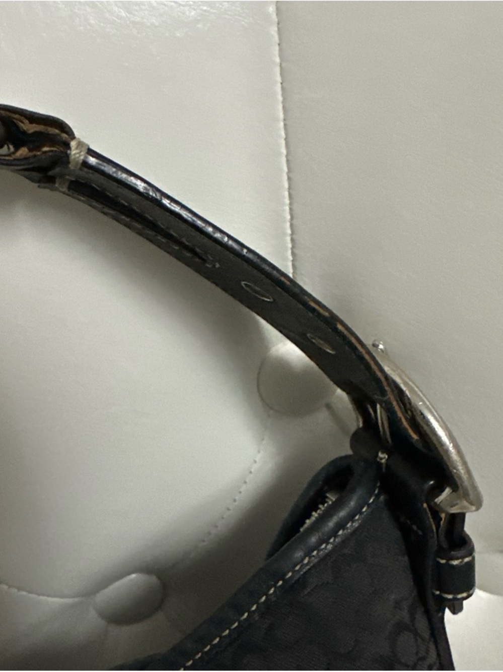 Coach Black Signature Jacquard Shoulder Bag - Picture 8 of 8